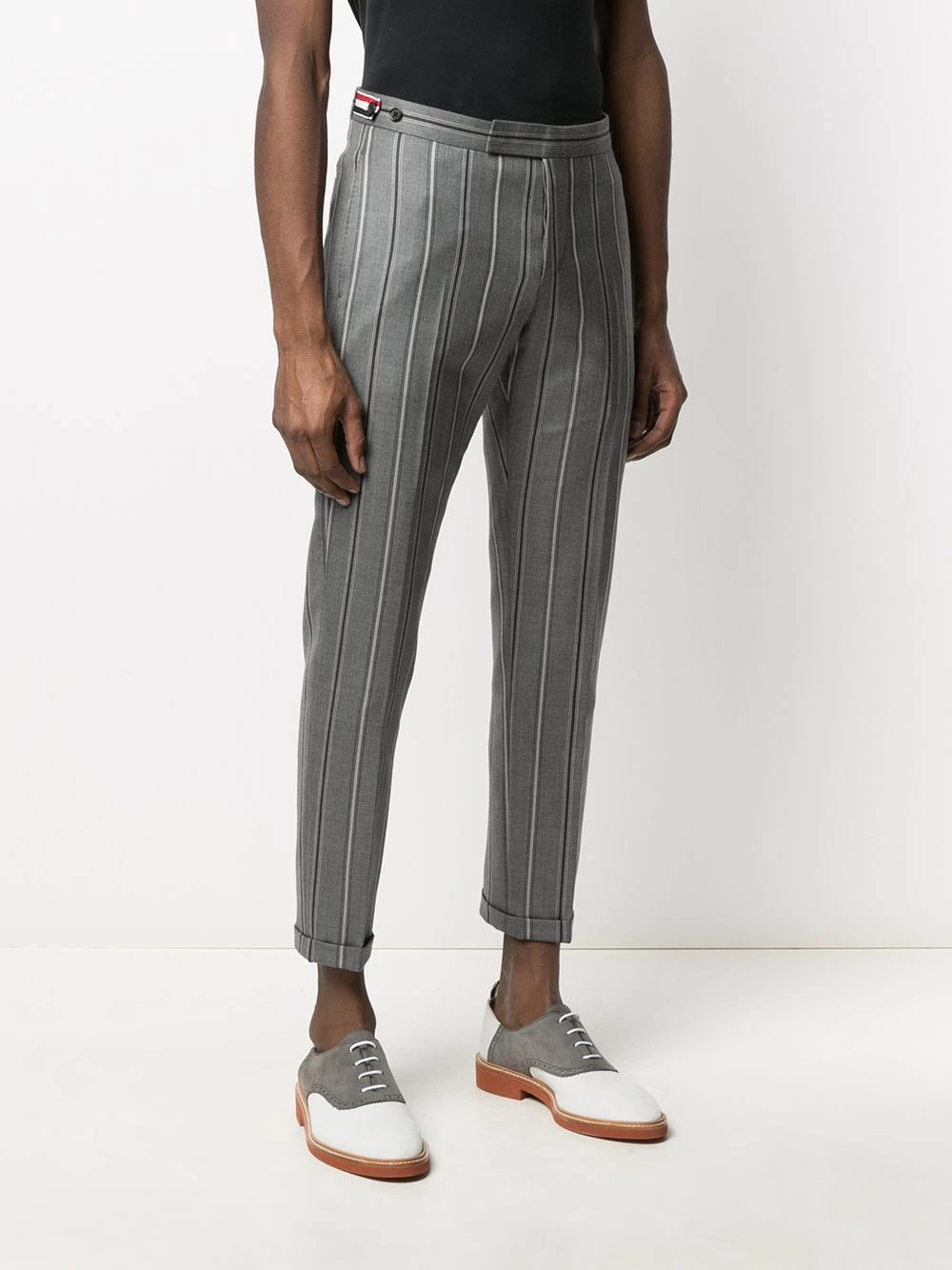 Budget π Thom Browne Striped wool trousers cropped pants of men π 3 Thom Browne striped wool trousers
