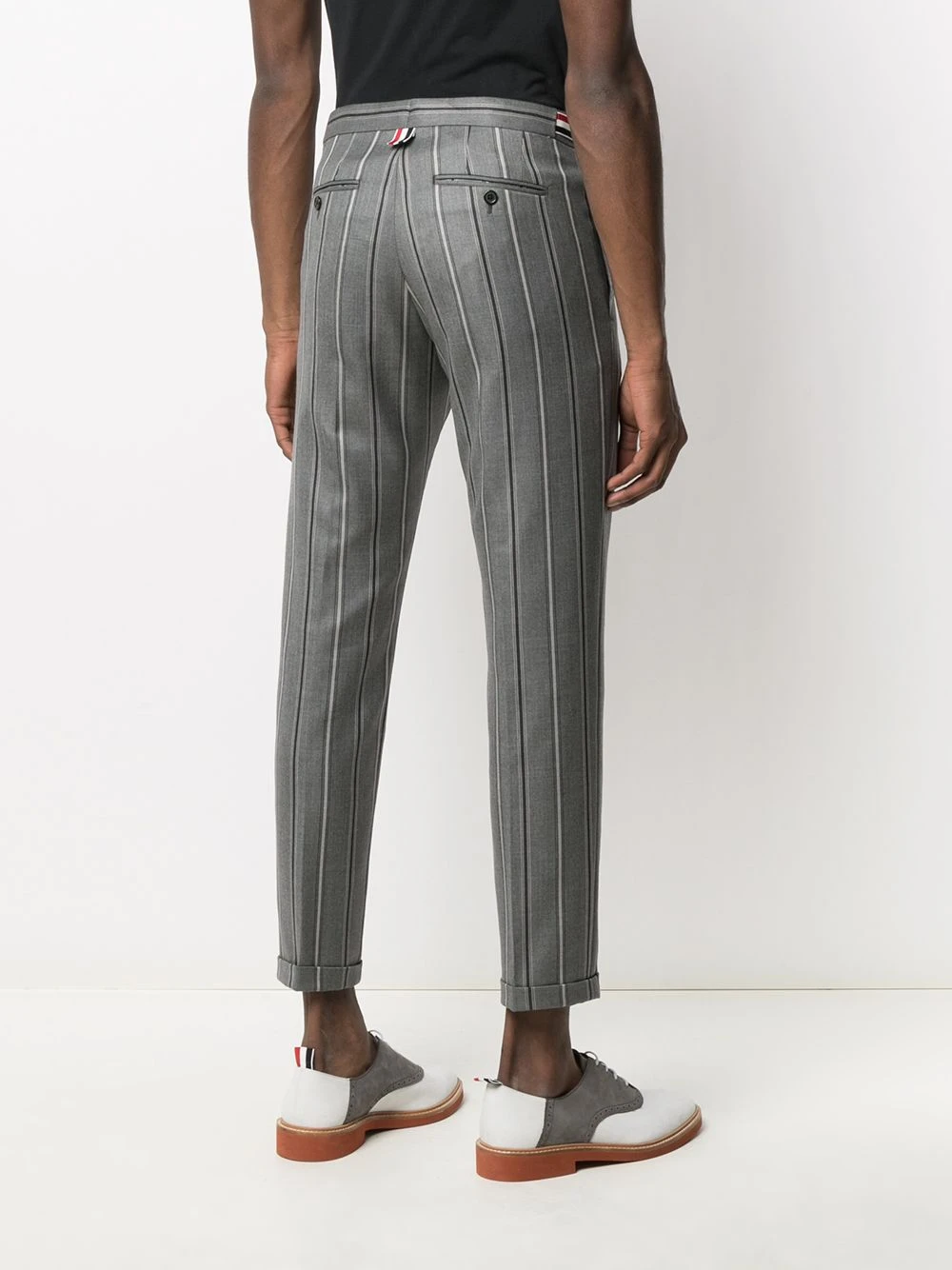 Budget π Thom Browne Striped wool trousers cropped pants of men π 4 Thom Browne striped wool trousers