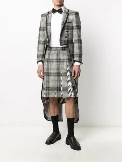 Thom Browne pleated check-pattern suit skirt