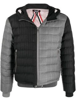 Thom Browne panelled puffer jacket