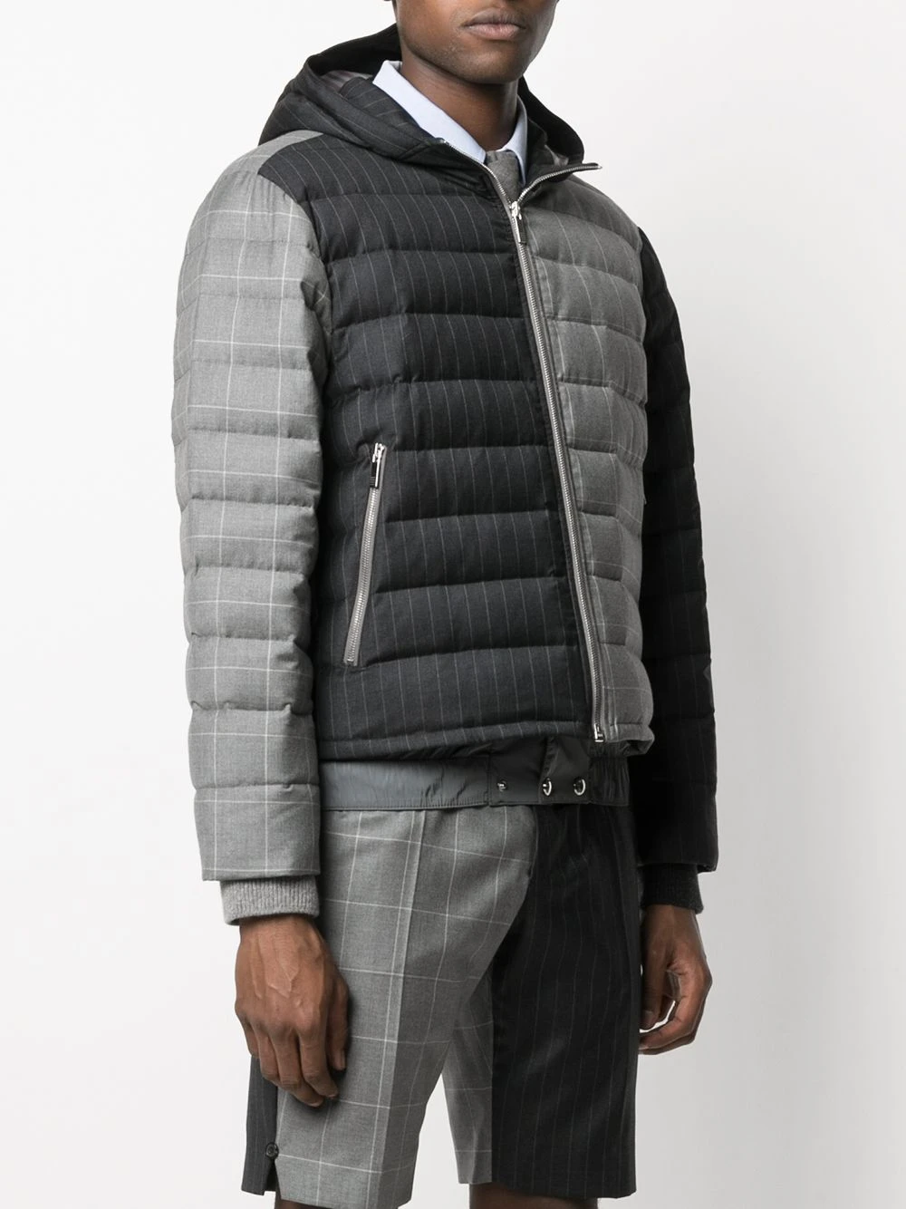 Outlet ⌛ Thom Browne Panelled puffer jacket down jackets of men ✨ 3 Thom Browne panelled puffer jacket