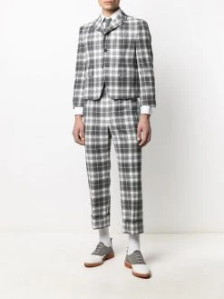 Thom Browne tartan check cropped jacket