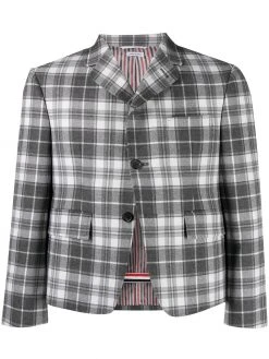 Thom Browne tartan check cropped jacket