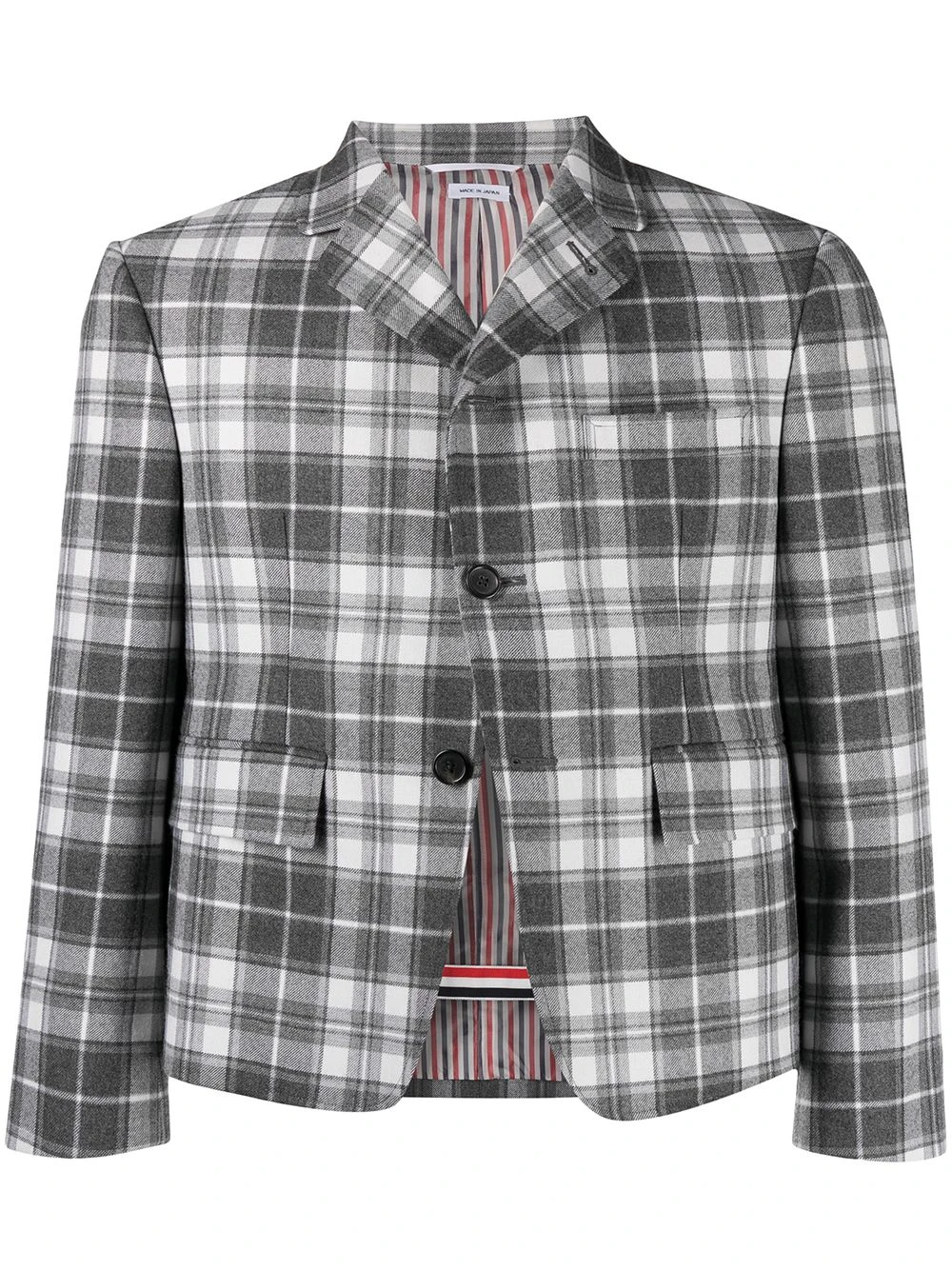 Budget β¨ Thom Browne Tartan check cropped jacket blazers of men π₯° 1 Thom Browne tartan check cropped jacket