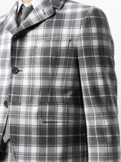 Budget β¨ Thom Browne Tartan check cropped jacket blazers of men π₯° 9 Thom Browne tartan check cropped jacket