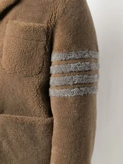 Thom Browne 4-Bar stripe reversible shearling jacket