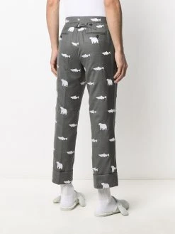Thom Browne animal-pattern tailored trousers