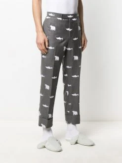 Thom Browne animal-pattern tailored trousers