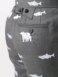 Thom Browne animal-pattern tailored trousers