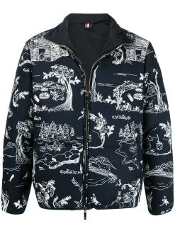 Thom Browne sketch-print zip-front jacket