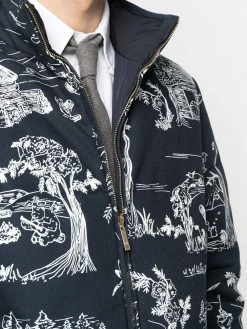 Thom Browne sketch-print zip-front jacket