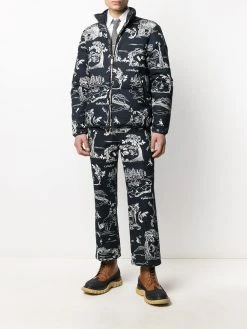 Thom Browne sketch-print zip-front jacket