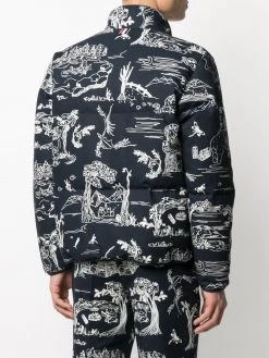 Thom Browne sketch-print zip-front jacket
