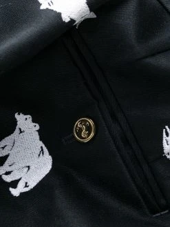 Thom Browne embroidered animal trousers