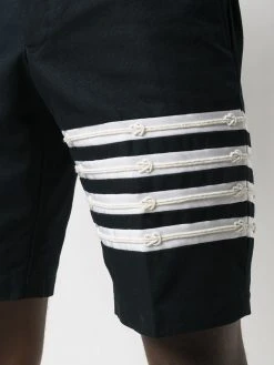 Thom Browne 4-bar detail chino shorts