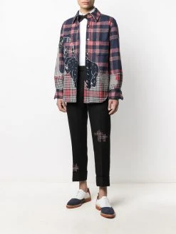 Thom Browne embroidered bear shirt jacket