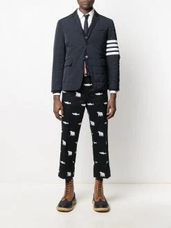 Thom Browne 4-Bar motif padded blazer