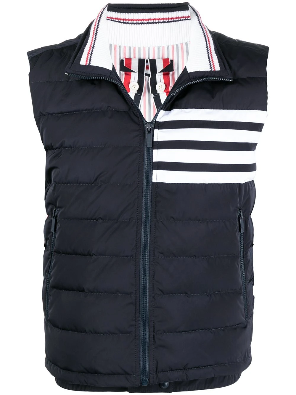 New π― Thom Browne 4 Bar motif puffer gilet waistcoats & gilets of men π₯ 1 Thom Browne 4-Bar motif puffer gilet