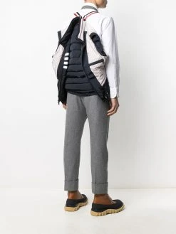 New π― Thom Browne 4 Bar motif puffer gilet waistcoats & gilets of men π₯ 11 Thom Browne 4-Bar motif puffer gilet