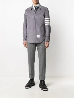 Thom Browne 4-Bar motif buttoned shirt
