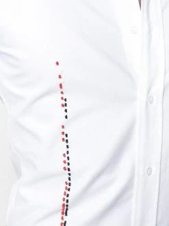 Cheap π Thom Browne Embroidered RWB stripe shirt shirts of men β¨ 9 Thom Browne embroidered RWB stripe shirt