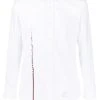 Thom Browne embroidered RWB stripe shirt