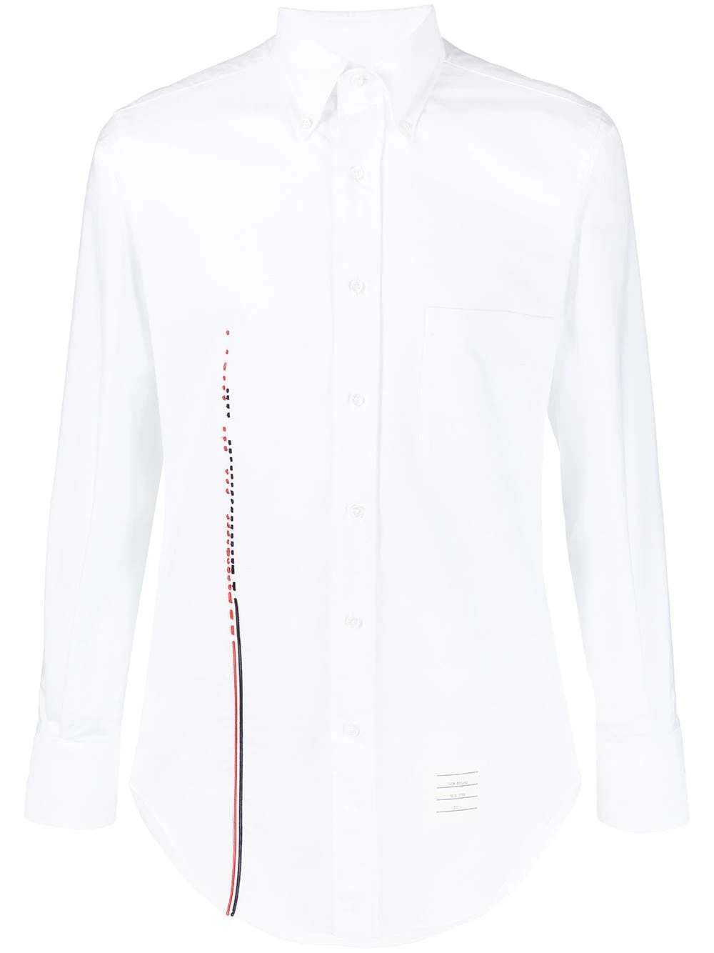 Cheap π Thom Browne Embroidered RWB stripe shirt shirts of men β¨ 1 Thom Browne embroidered RWB stripe shirt