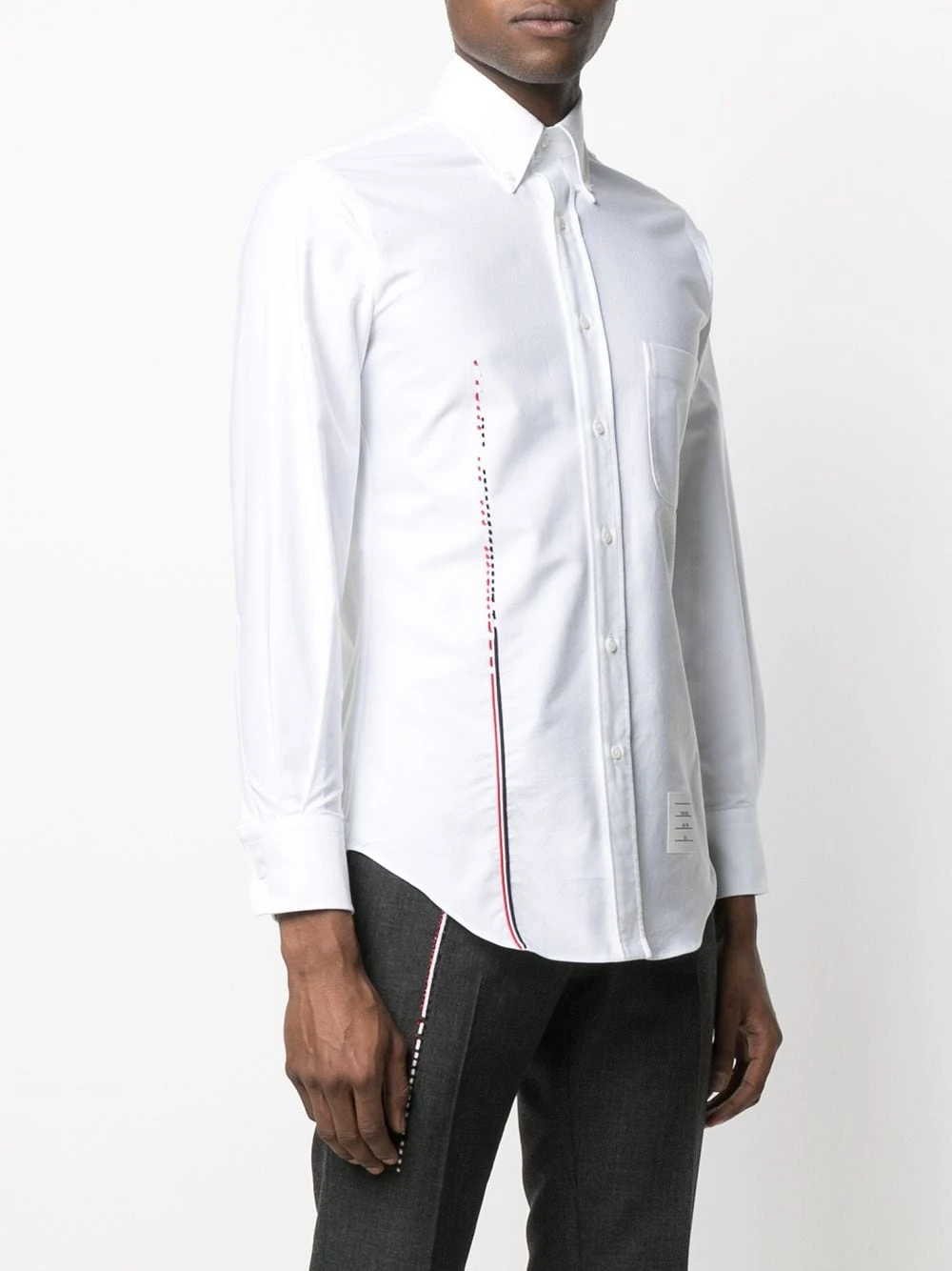 Cheap π Thom Browne Embroidered RWB stripe shirt shirts of men β¨ 3 Thom Browne embroidered RWB stripe shirt