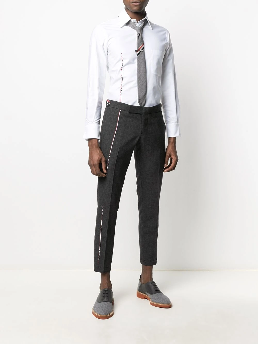 Cheap π Thom Browne Embroidered RWB stripe shirt shirts of men β¨ 2 Thom Browne embroidered RWB stripe shirt