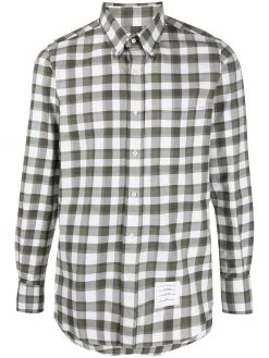 Thom Browne check-print buttoned shirt