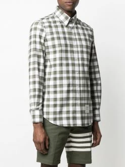 Thom Browne check-print buttoned shirt