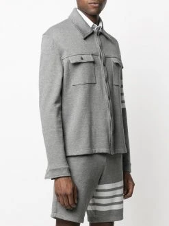 Thom Browne 4-Bar stripe cotton-jersey jacket