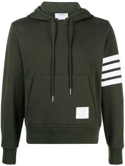 Thom Browne 4-Bar stripe cotton hoodie