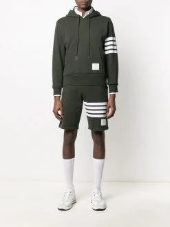 Thom Browne 4-Bar stripe cotton hoodie