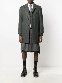 Thom Browne twill cashmere overcoat