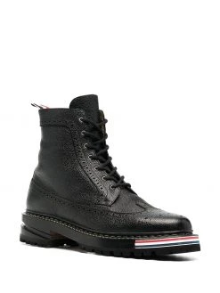 Thom Browne RWB stripe lace-up boots