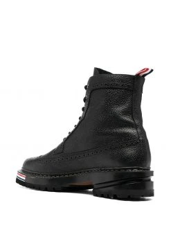 Thom Browne RWB stripe lace-up boots
