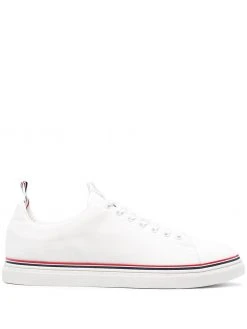 Thom Browne grosgrain-trimmed canvas sneakers
