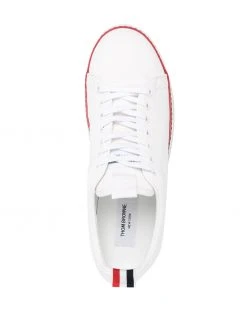 Thom Browne grosgrain-trimmed canvas sneakers
