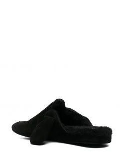 Thom Browne stitched suede slippers