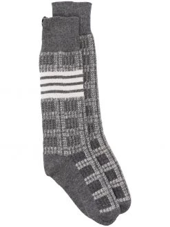 Thom Browne 4-Bar checked socks