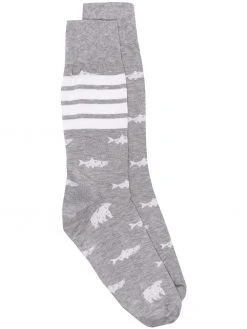 Thom Browne 4-bar intarsia socks