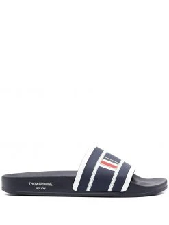 Thom Browne striped flatform slides