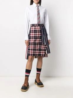 Thom Browne alternating stripe pleated mini sack skirt
