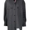 Thom Browne 4-Bar supersized Melton shirt