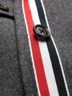 Thom Browne 4-Bar supersized Melton shirt