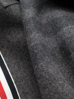 Thom Browne 4-Bar supersized Melton shirt