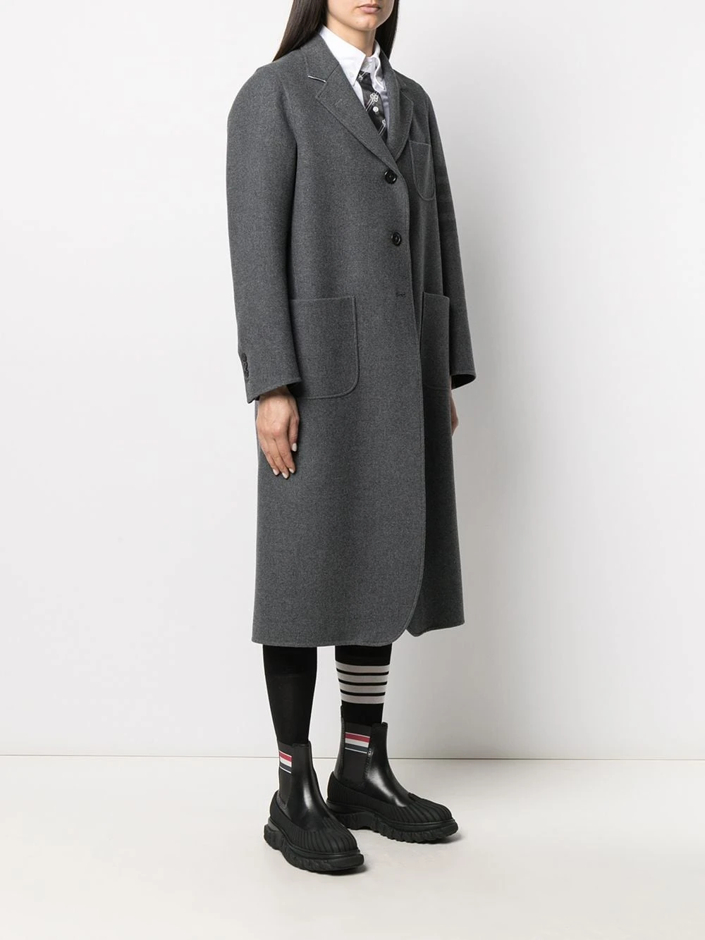 Best deal π Thom Browne Notched lapel single breasted coat single breasted coats of women β¨ 3 Thom Browne notched-lapel single-breasted coat
