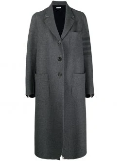 Thom Browne notched-lapel single-breasted coat