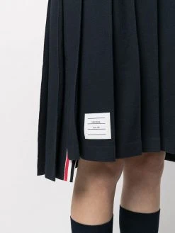 Thom Browne tri-stripe trim polo shirt dress